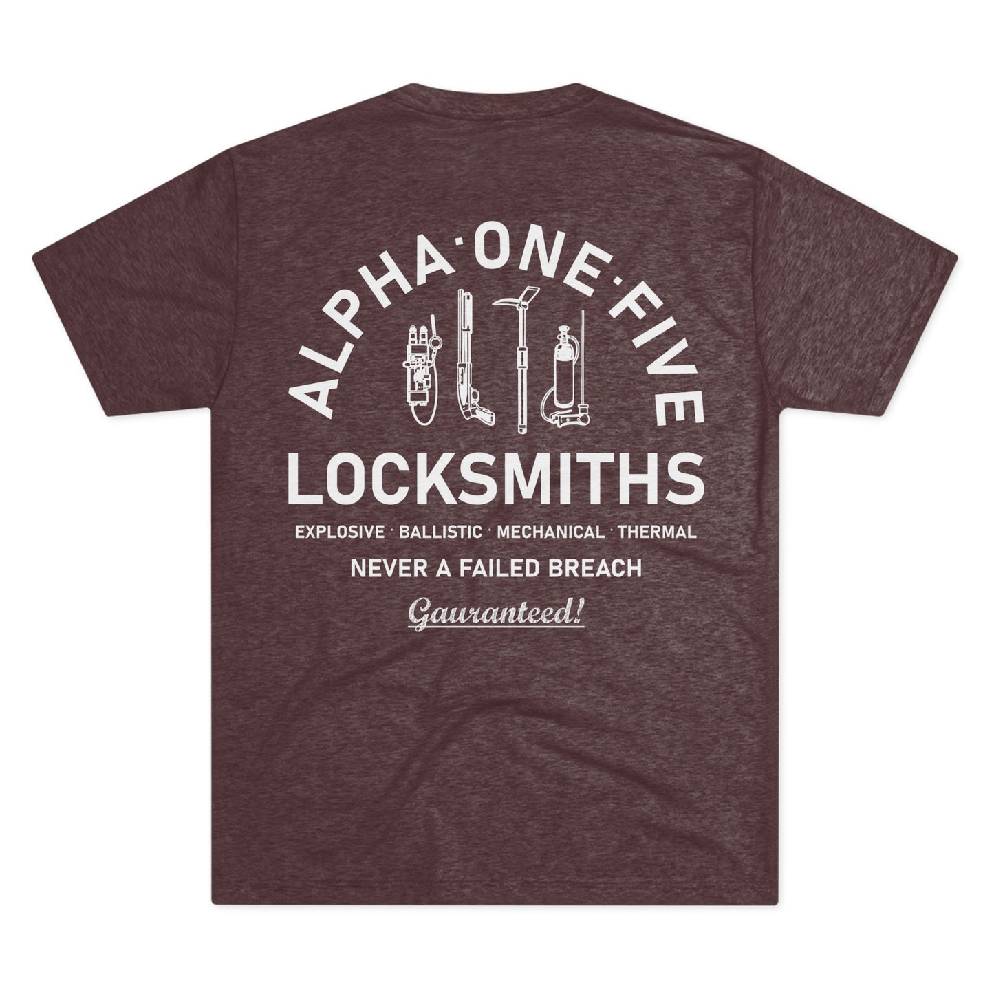 A15 Locksmith Unisex Tri-Blend Crew Tee- White
