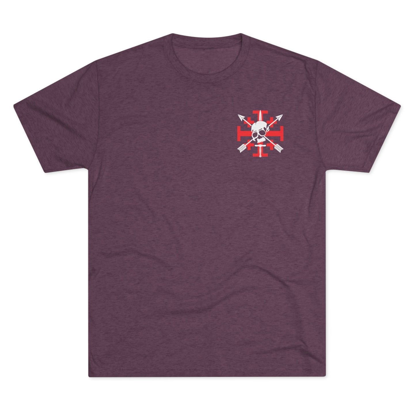 Crusaders Cross- White Logo Tri Blend