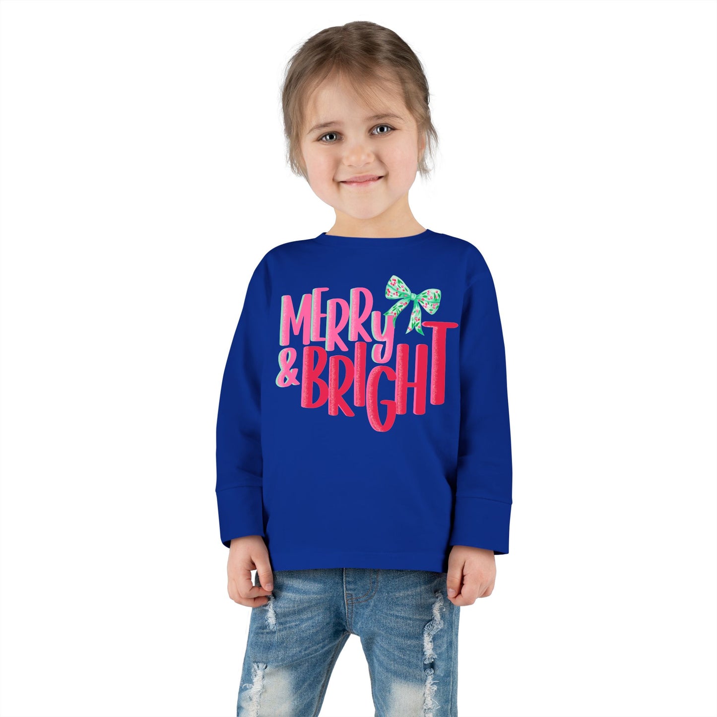 Toddler Long Sleeve Tee Merry and Bright