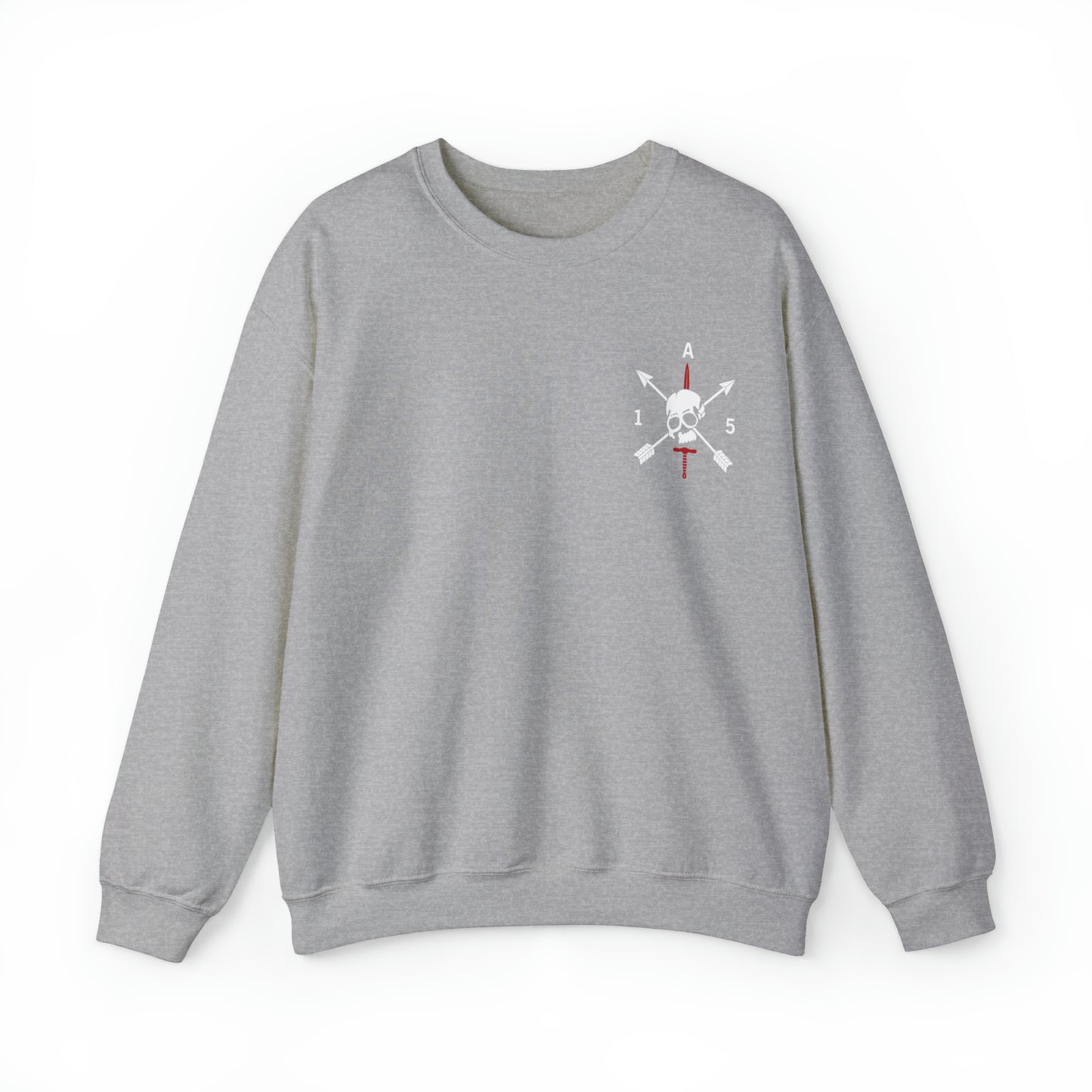 White and Red/ Front and Back- Crewneck Sweatshirt