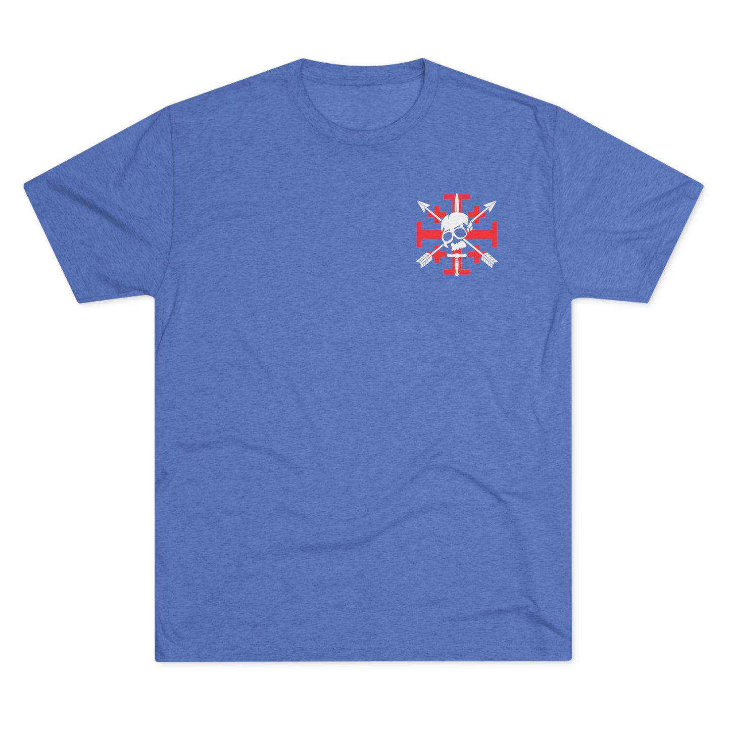 Crusaders Cross- White Logo Tri Blend