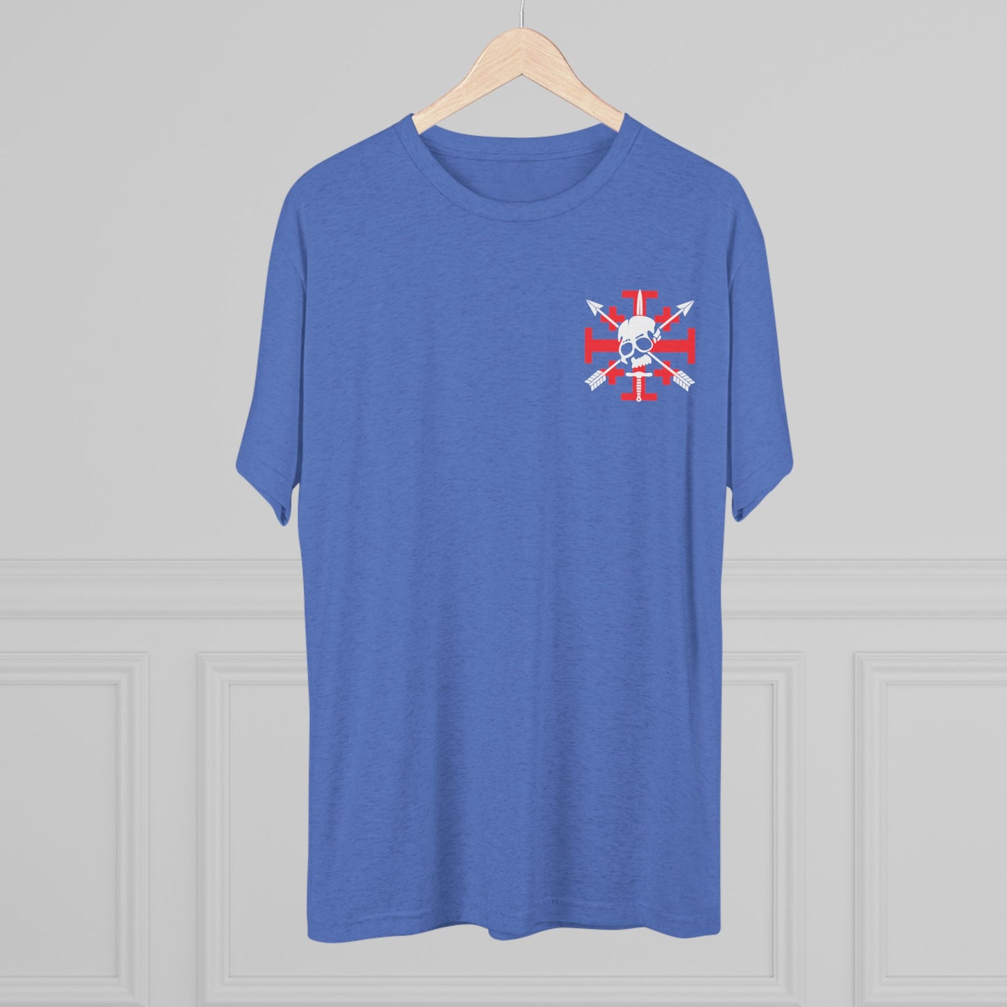 Crusaders Cross- White Logo Tri Blend