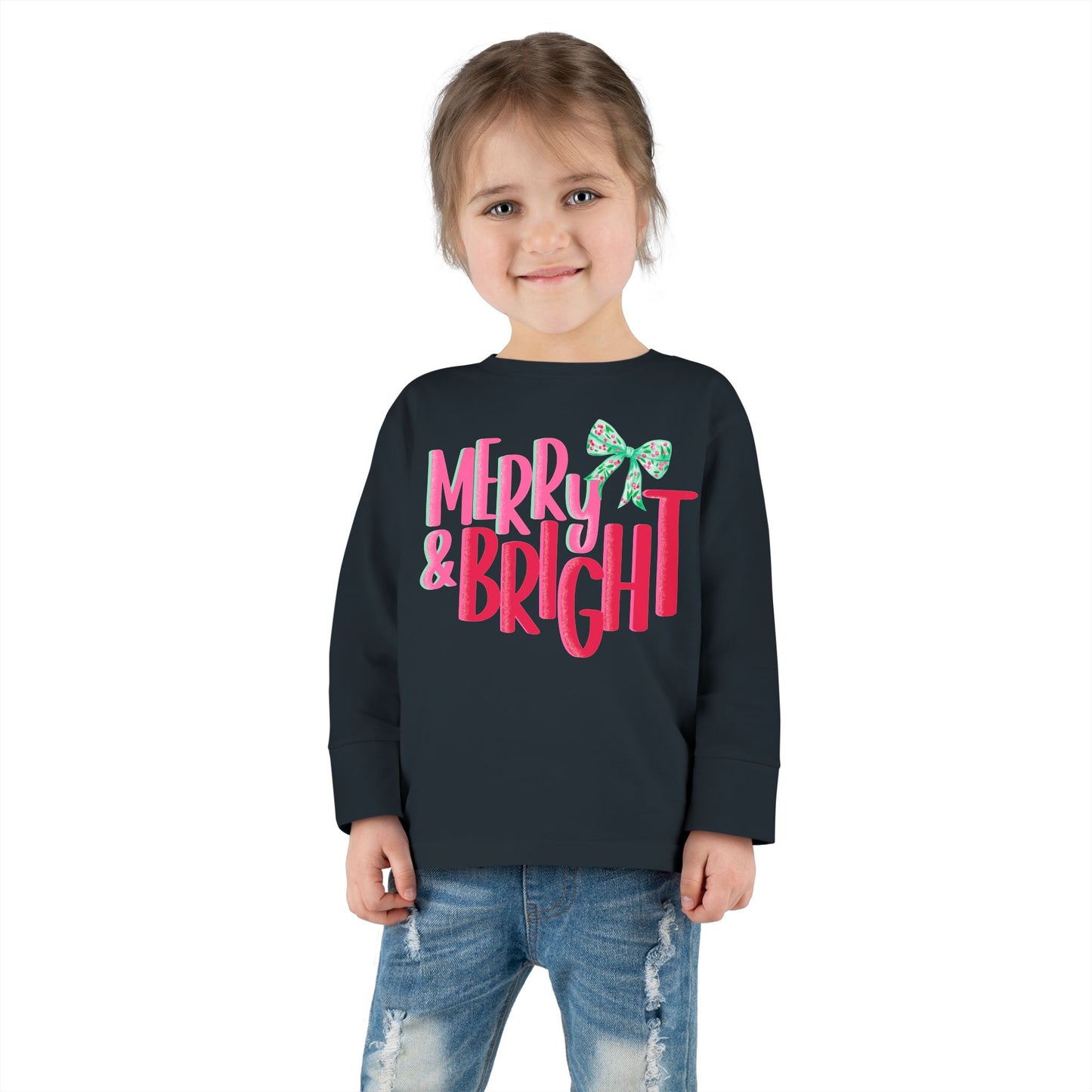 Toddler Long Sleeve Tee Merry and Bright