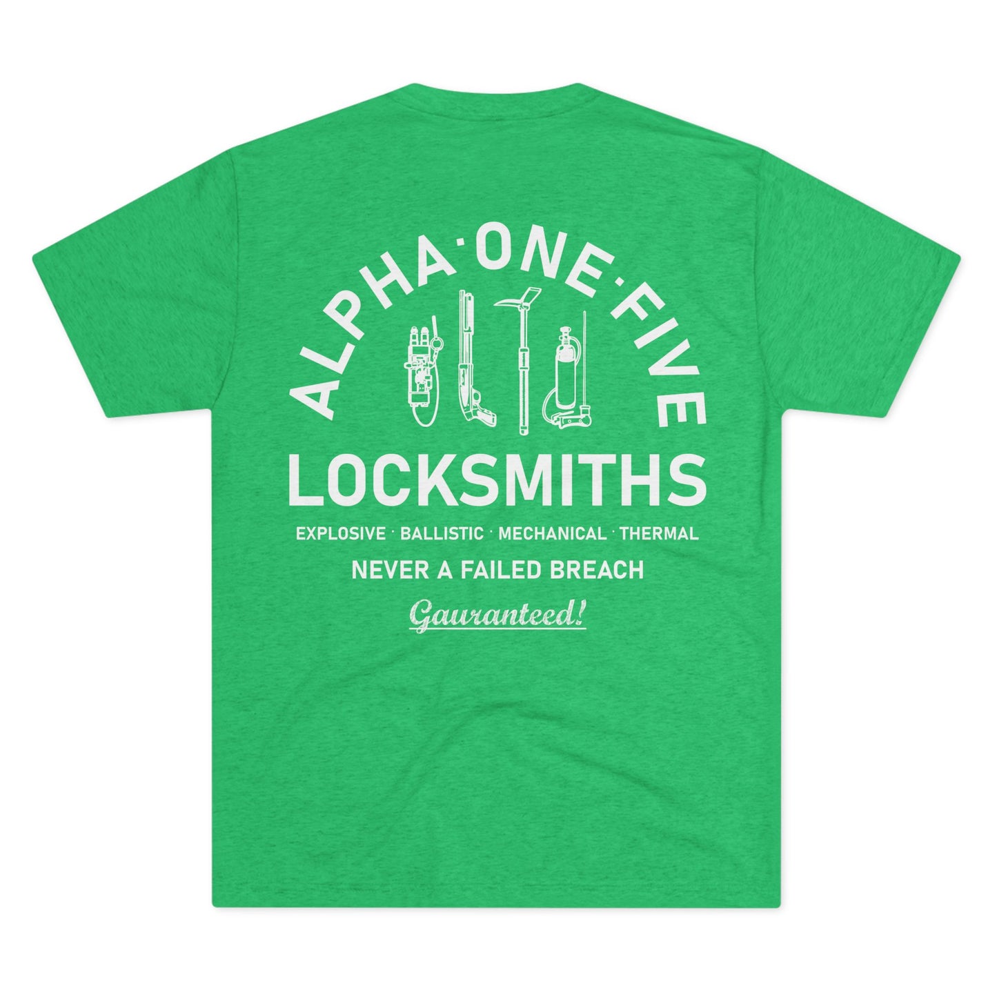A15 Locksmith Unisex Tri-Blend Crew Tee- White