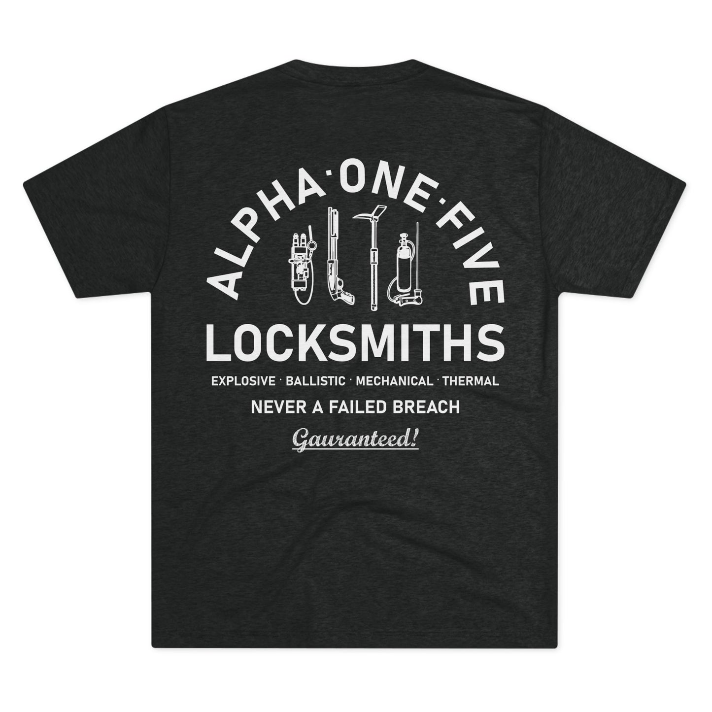 A15 Locksmith Unisex Tri-Blend Crew Tee- White