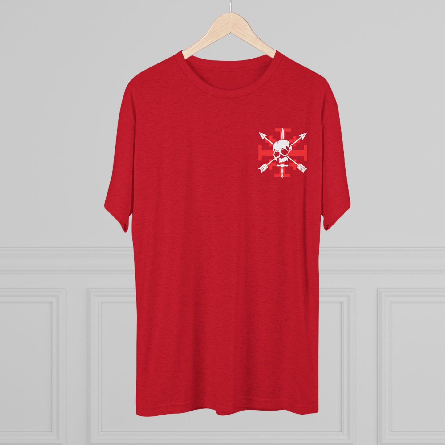 Crusaders Cross- White Logo Tri Blend