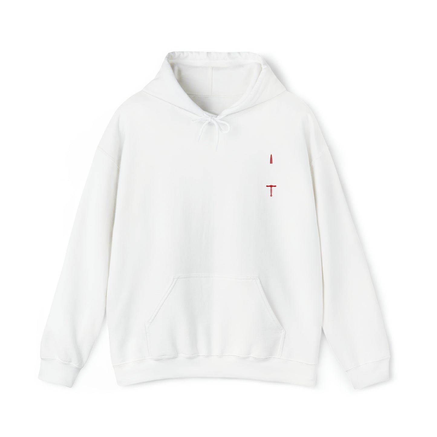 White Logo- Front Only-Hooded Sweatshirt