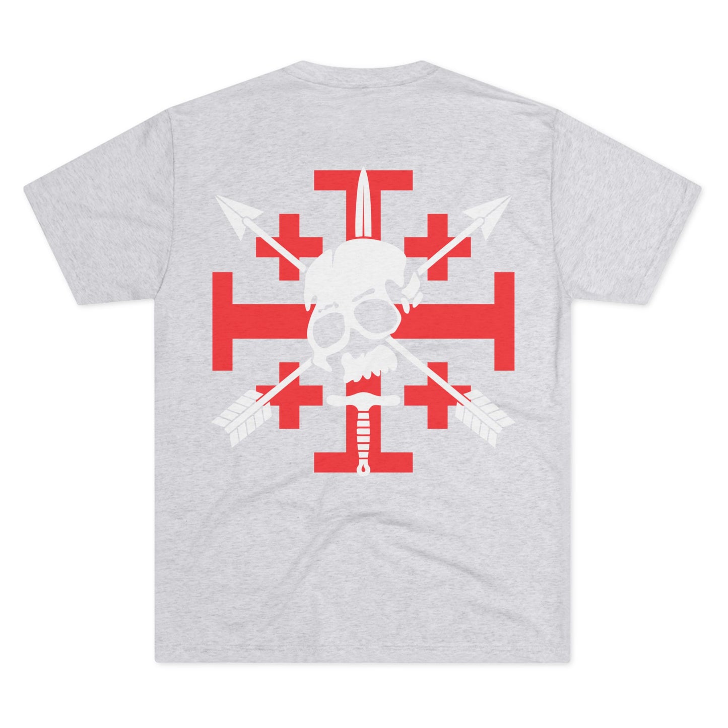 Crusaders Cross- White Logo Tri Blend