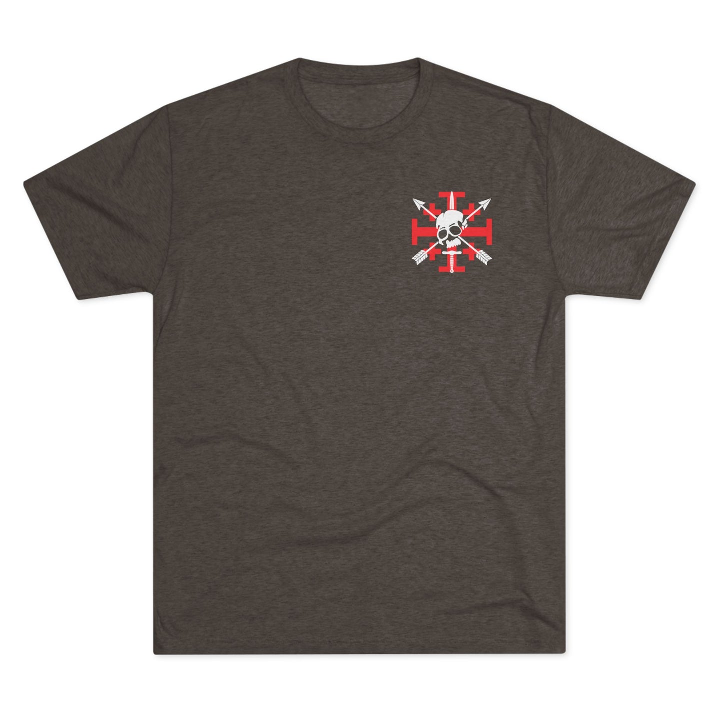 Crusaders Cross- White Logo Tri Blend