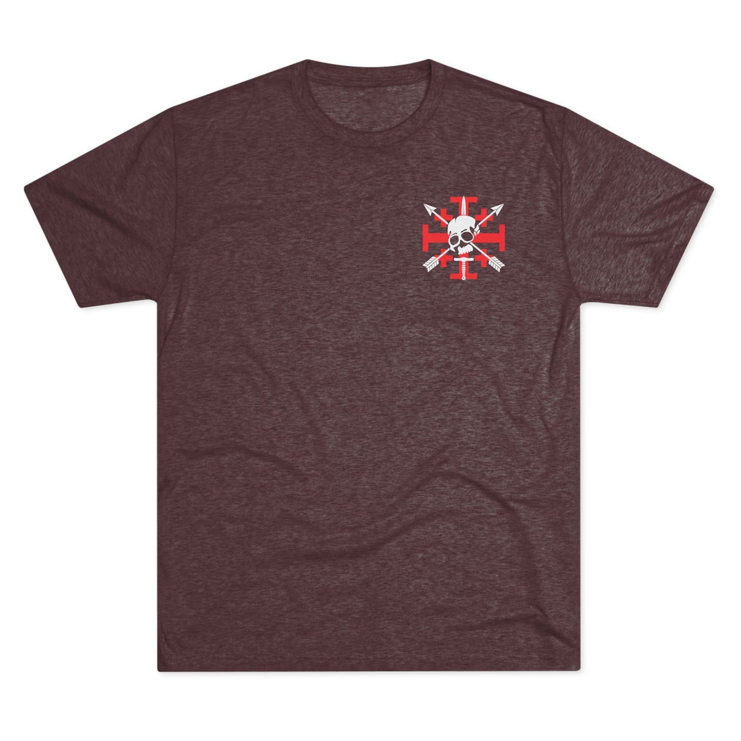 Crusaders Cross- White Logo Tri Blend