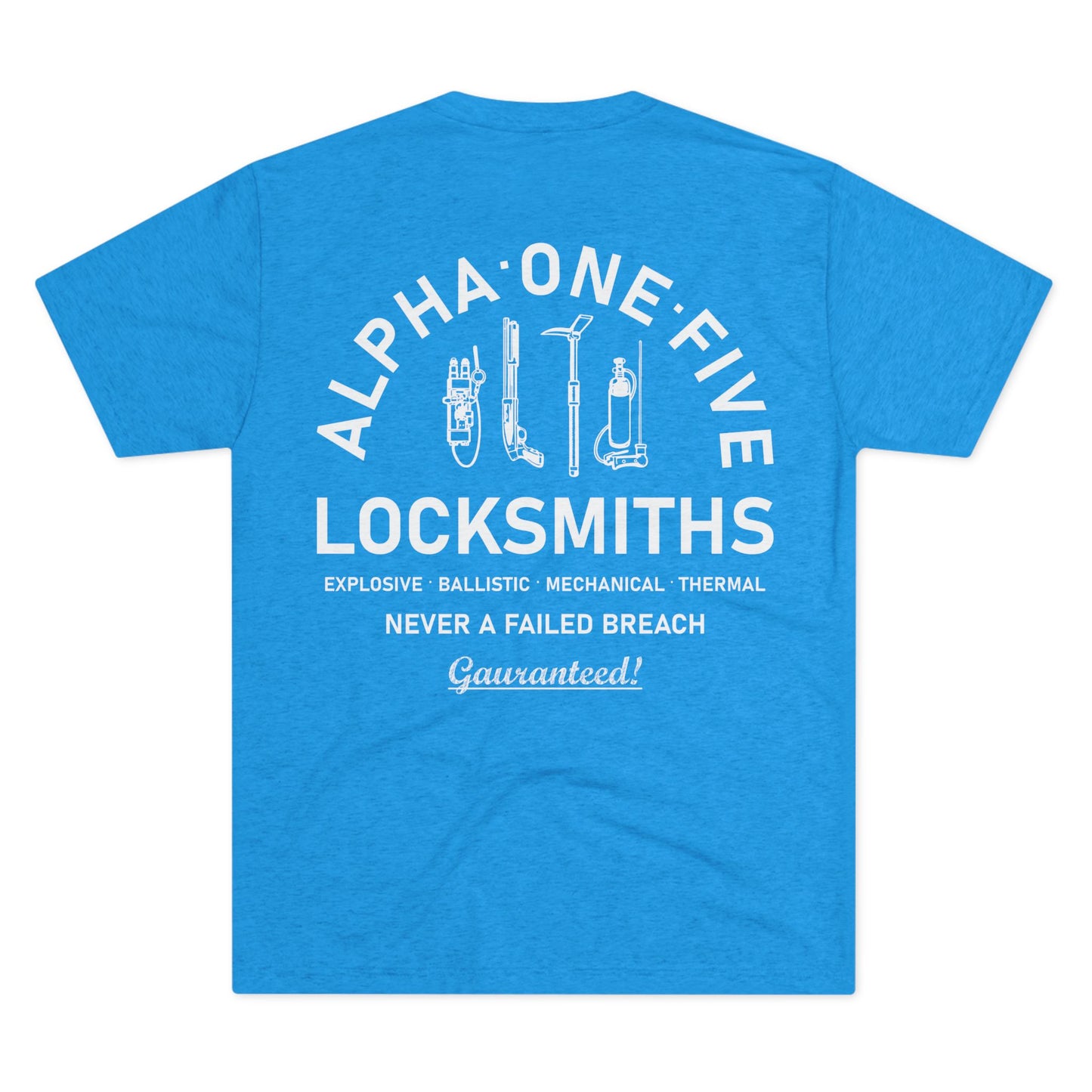 A15 Locksmith Unisex Tri-Blend Crew Tee- White