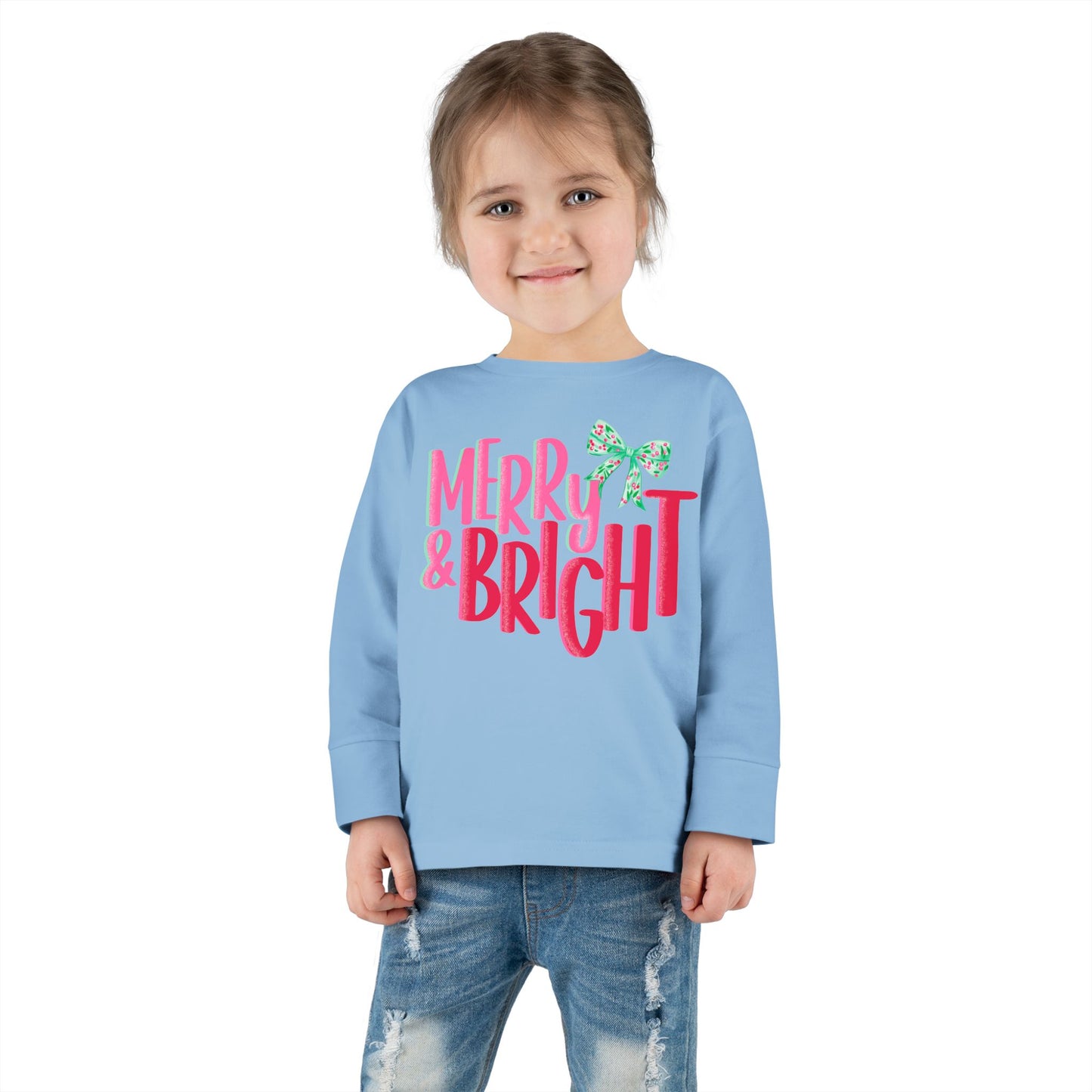 Toddler Long Sleeve Tee Merry and Bright