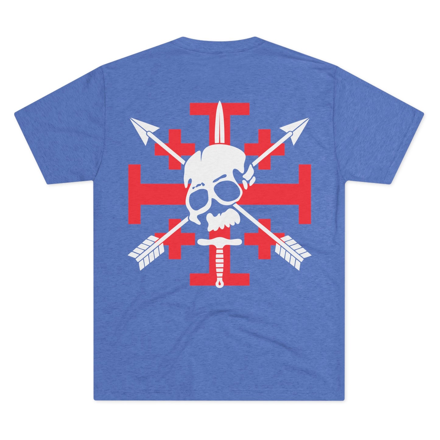 Crusaders Cross- White Logo Tri Blend