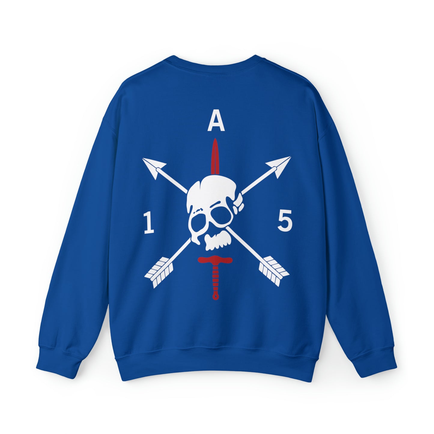 White and Red/ Front and Back- Crewneck Sweatshirt