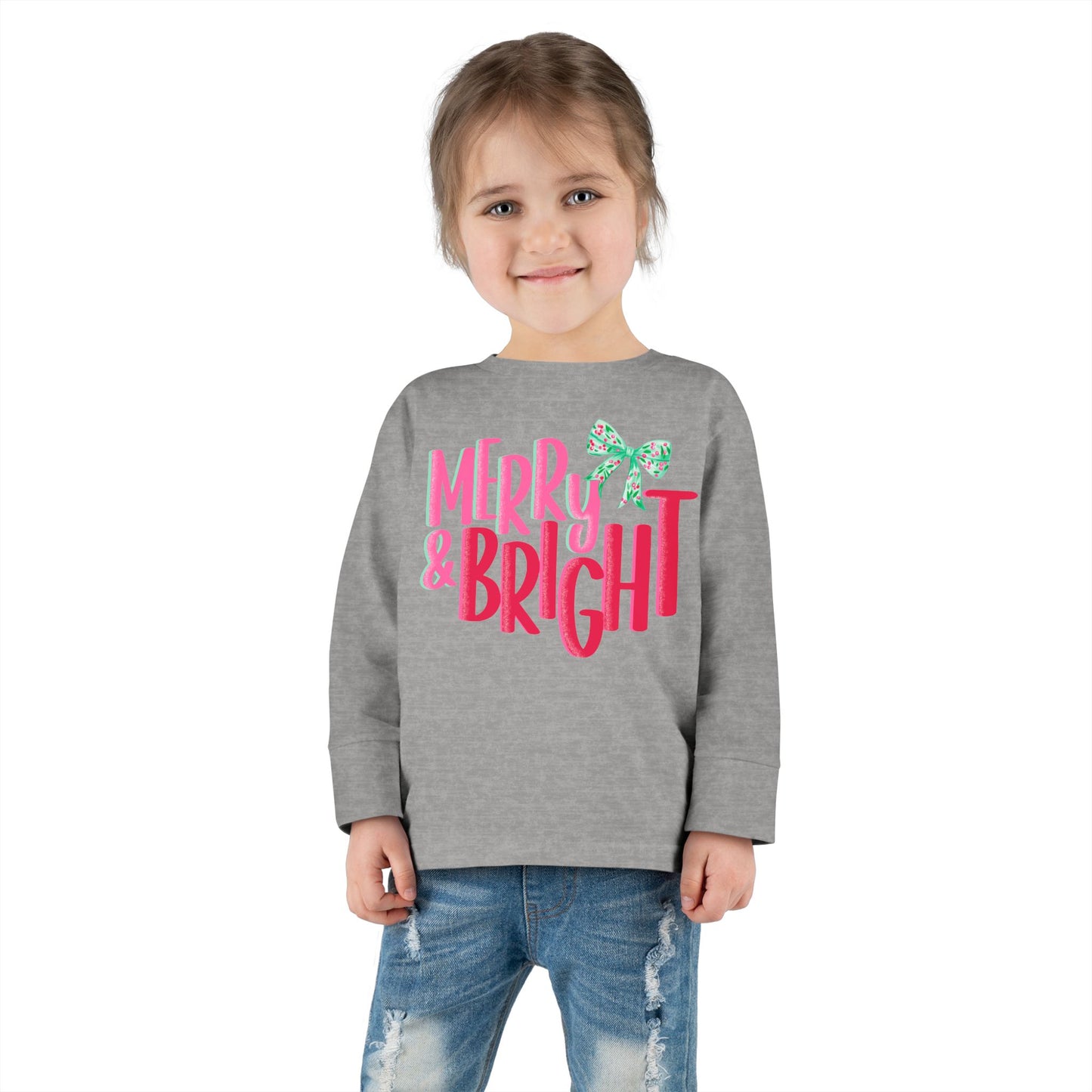 Toddler Long Sleeve Tee Merry and Bright