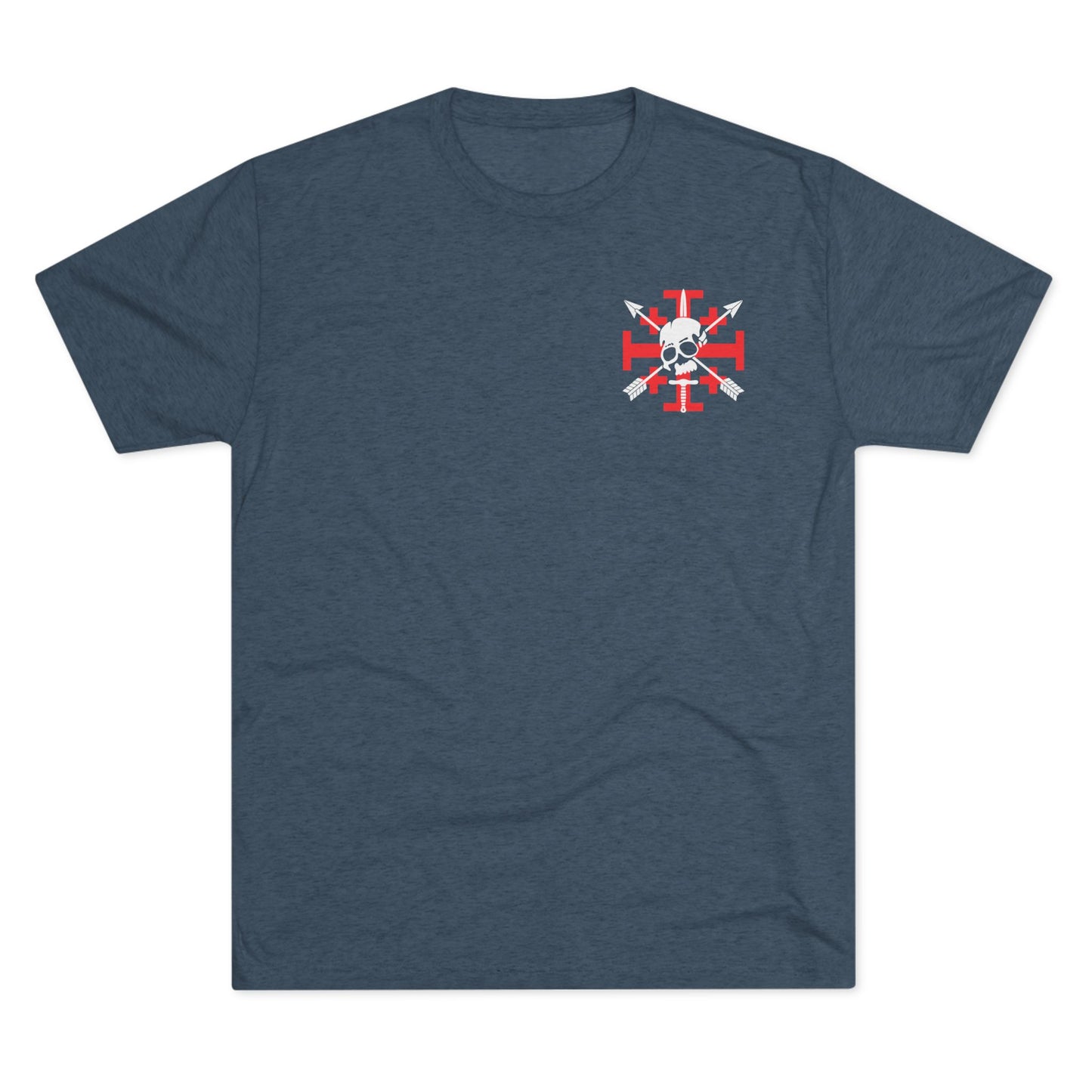 Crusaders Cross- White Logo Tri Blend