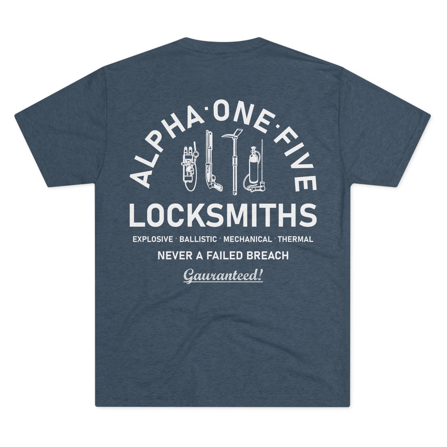 A15 Locksmith Unisex Tri-Blend Crew Tee- White