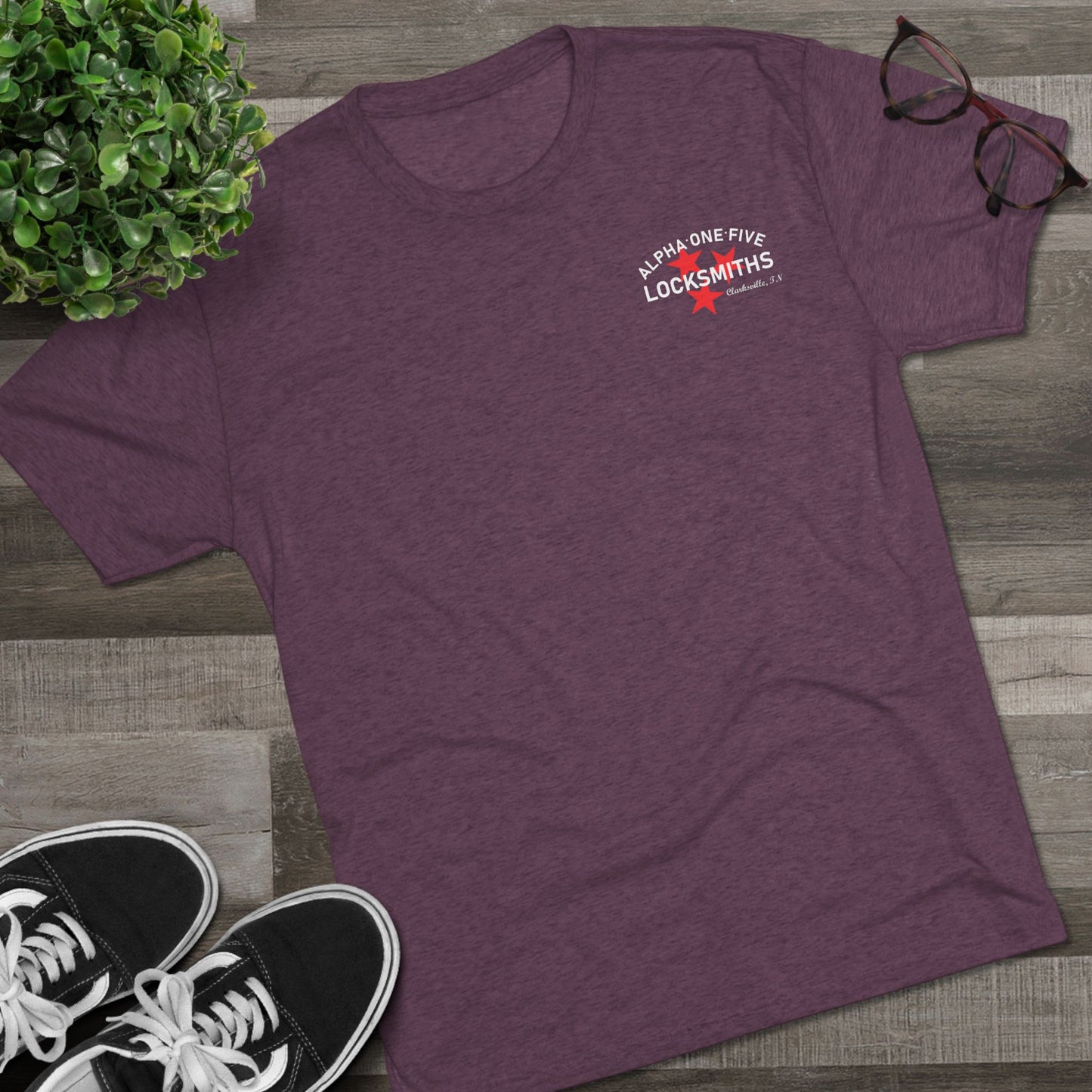 A15 Locksmith Unisex Tri-Blend Crew Tee- White