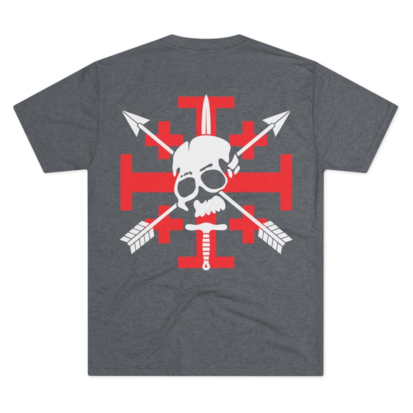 Crusaders Cross- White Logo Tri Blend