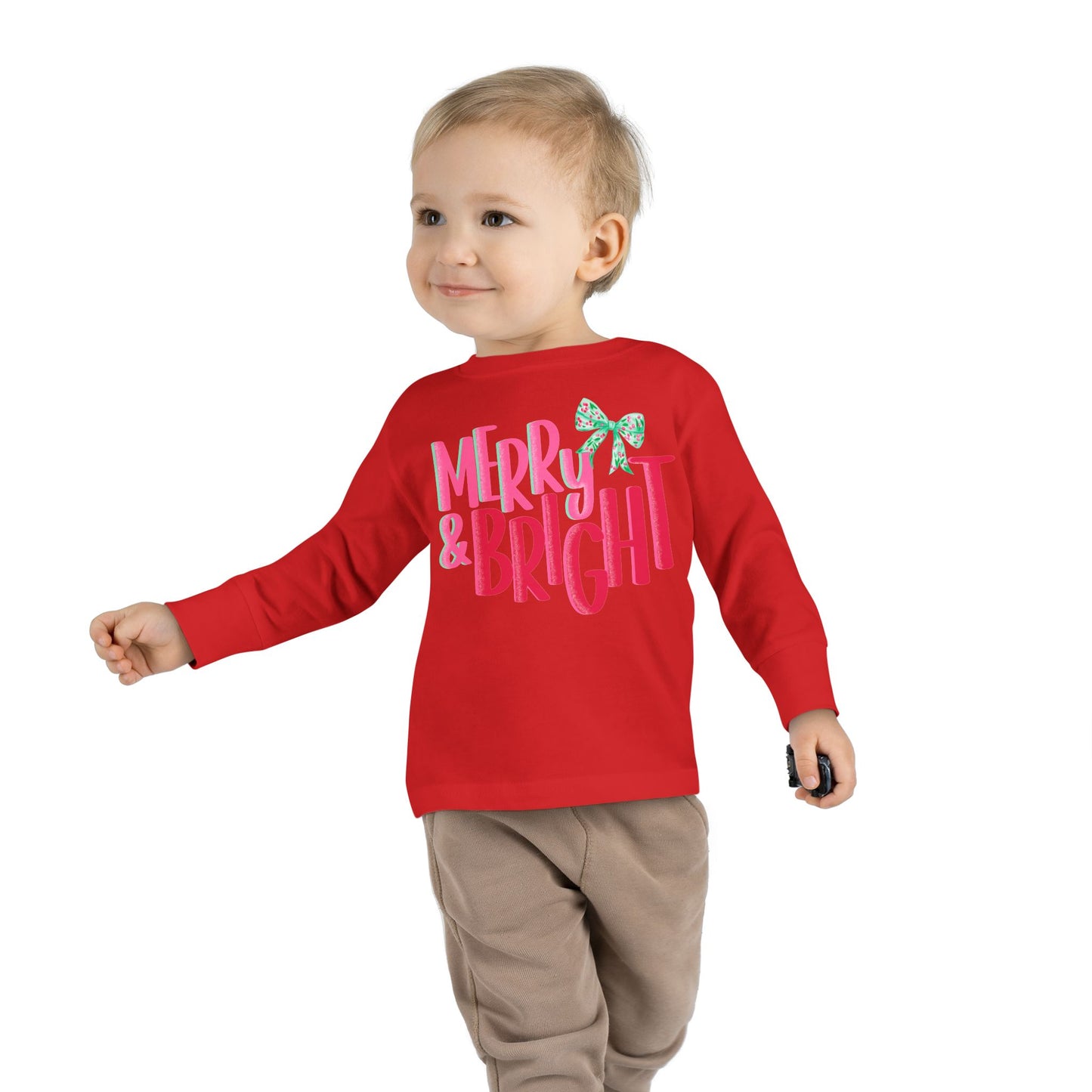 Toddler Long Sleeve Tee Merry and Bright