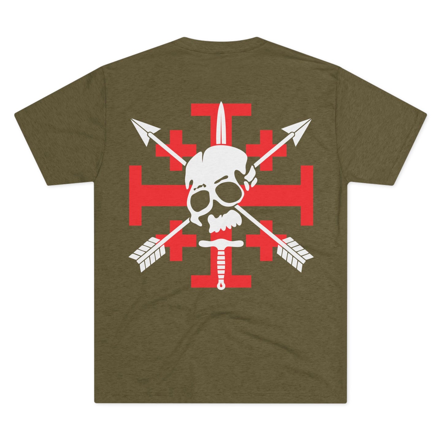 Crusaders Cross- White Logo Tri Blend