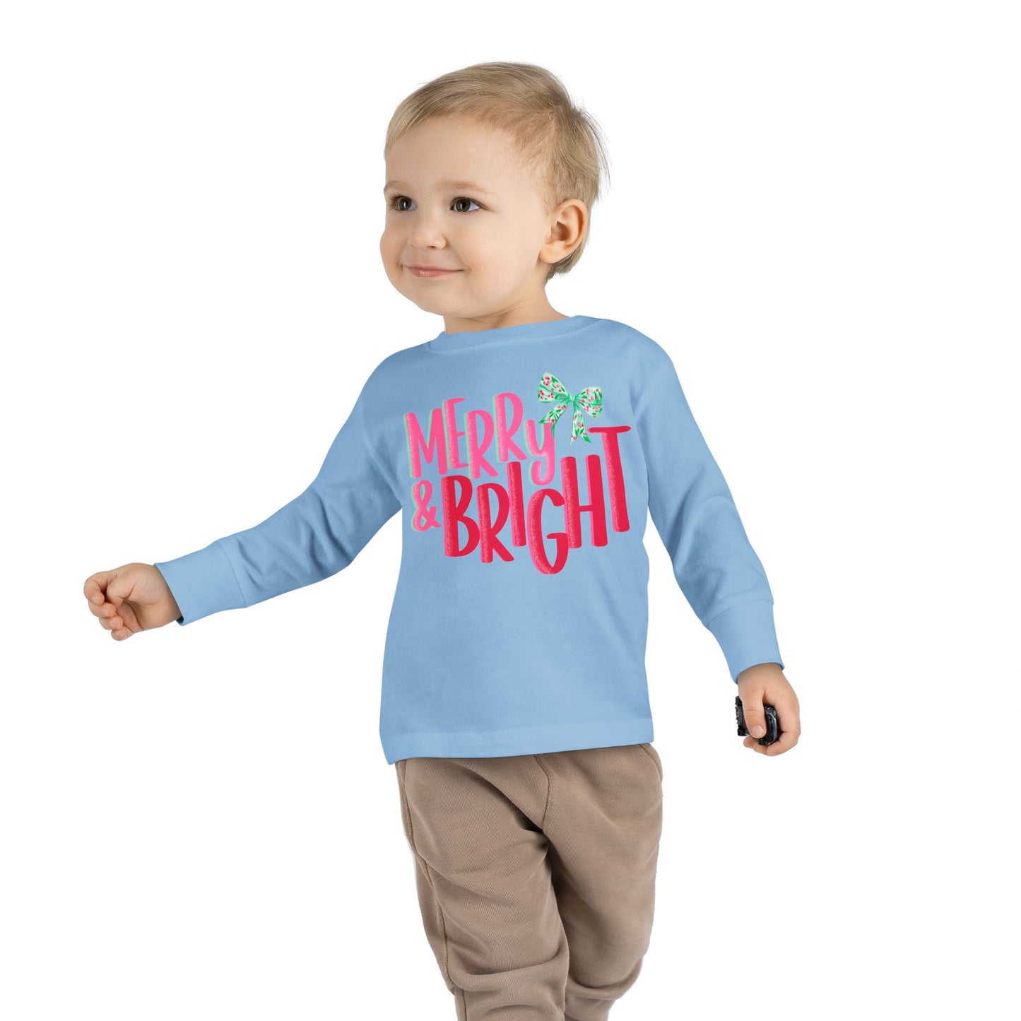 Toddler Long Sleeve Tee Merry and Bright
