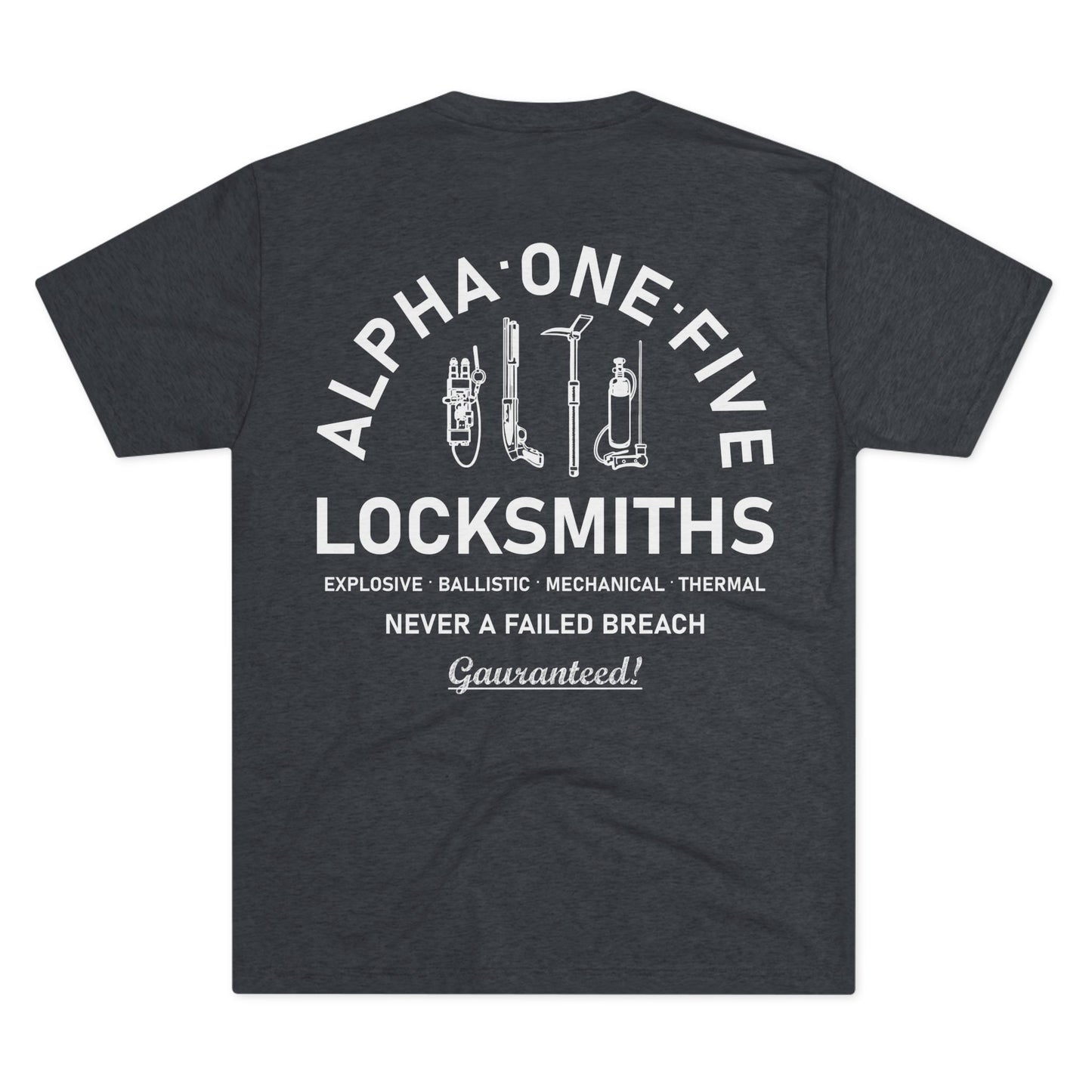 A15 Locksmith Unisex Tri-Blend Crew Tee- White