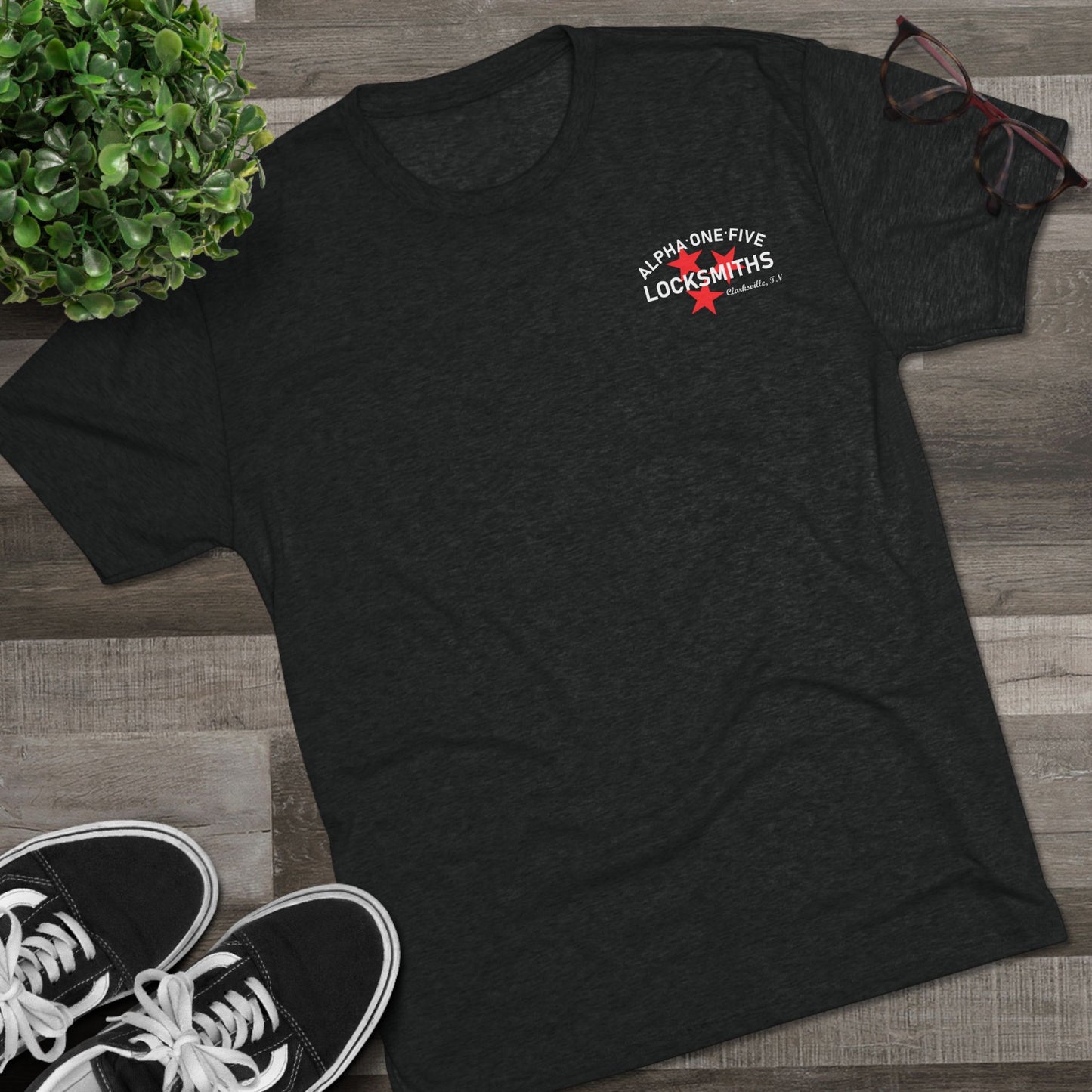 A15 Locksmith Unisex Tri-Blend Crew Tee- White