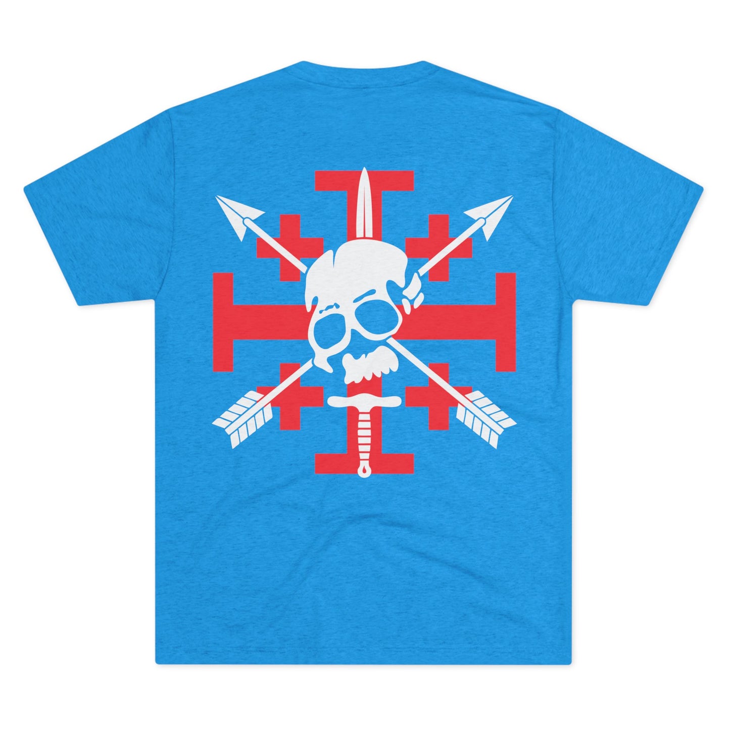 Crusaders Cross- White Logo Tri Blend