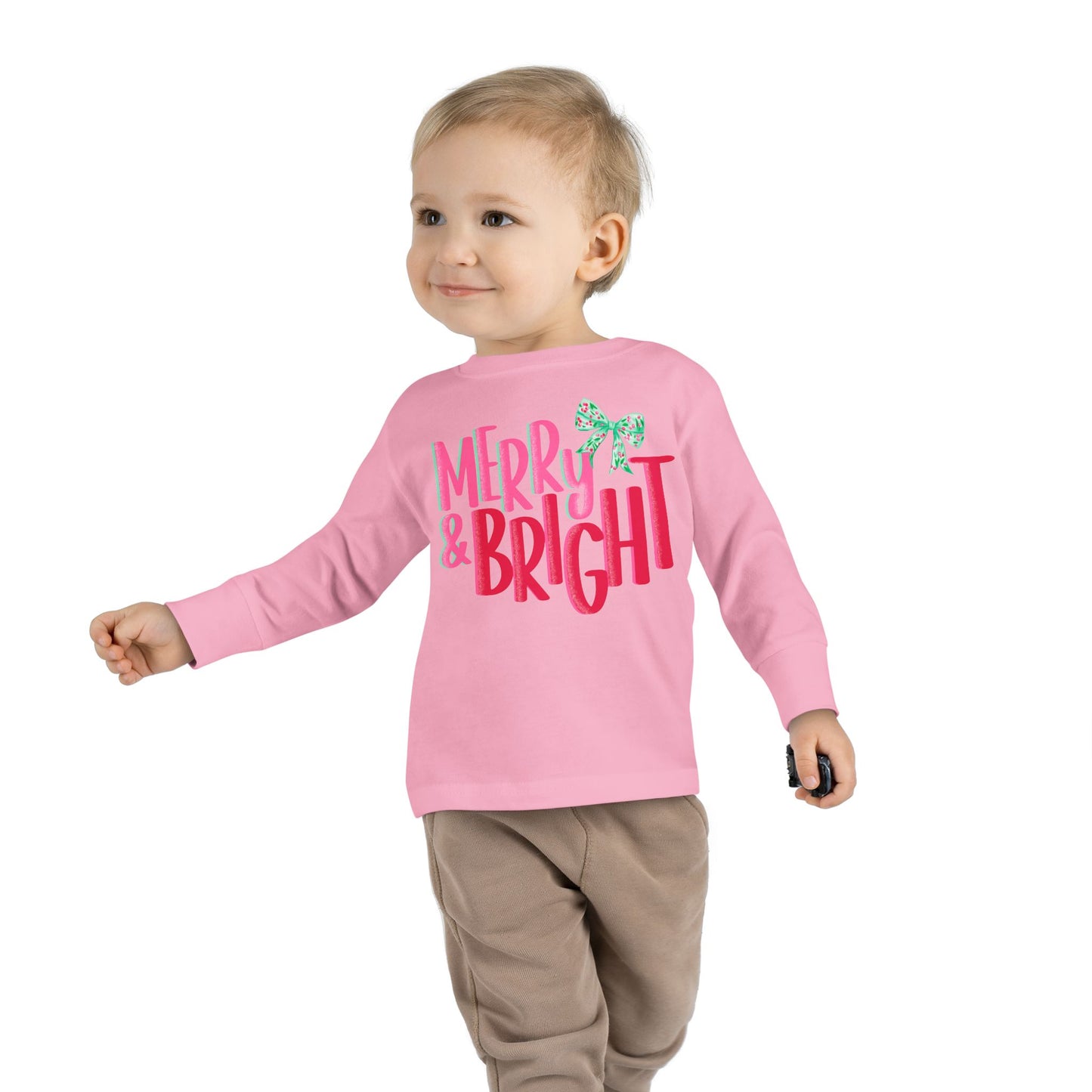 Toddler Long Sleeve Tee Merry and Bright