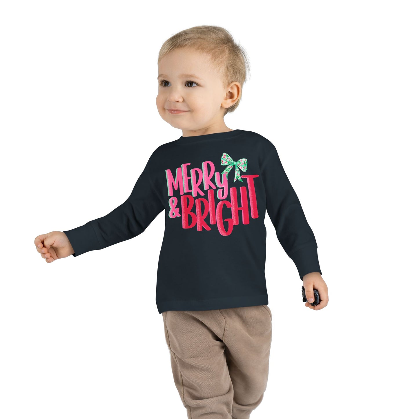 Toddler Long Sleeve Tee Merry and Bright