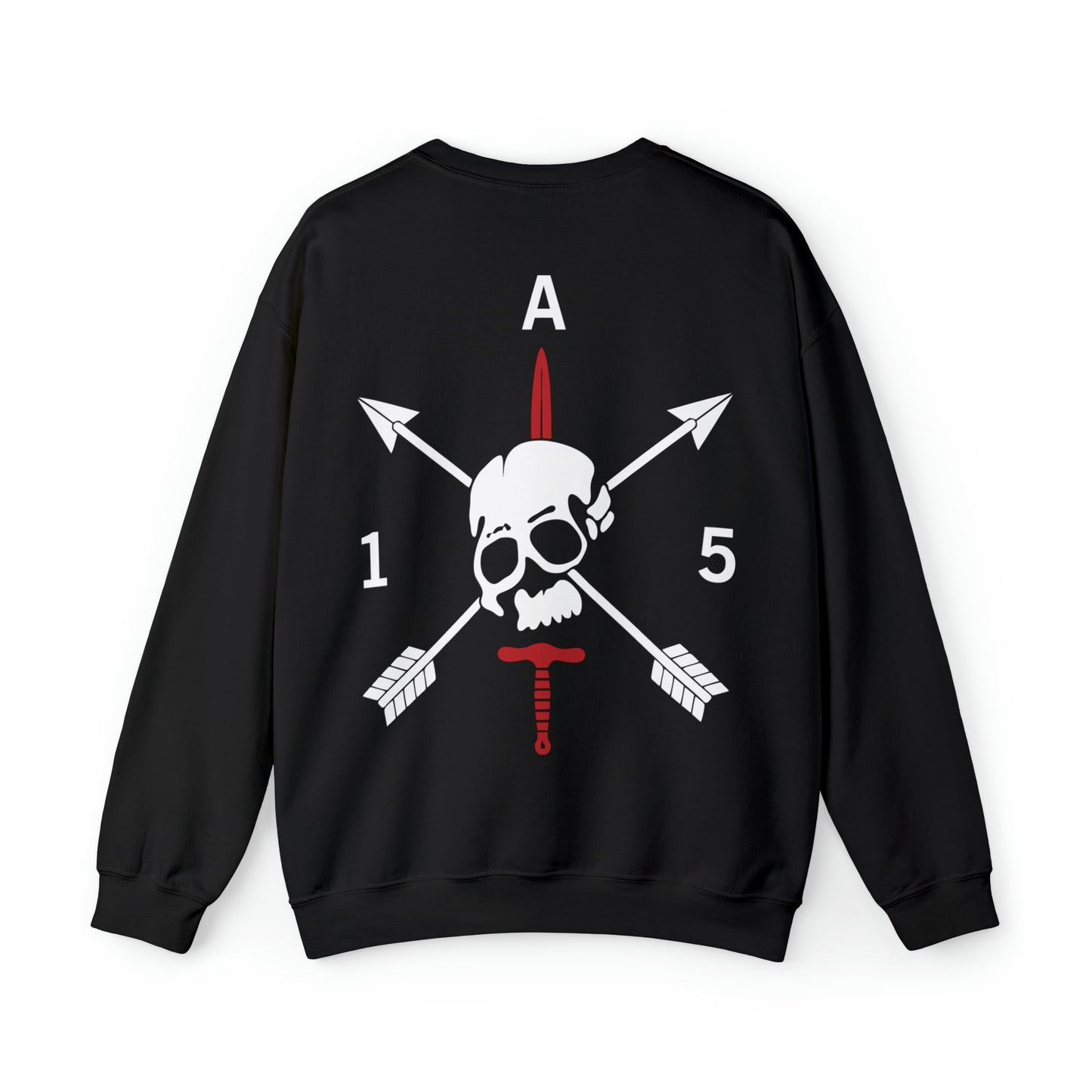 White and Red/ Front and Back- Crewneck Sweatshirt