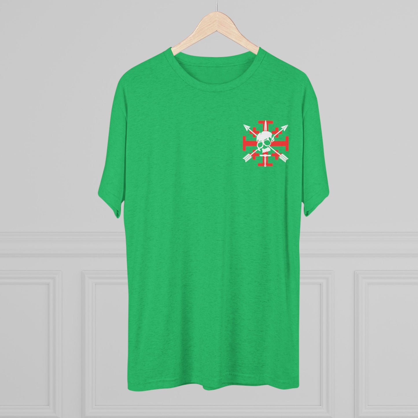 Crusaders Cross- White Logo Tri Blend