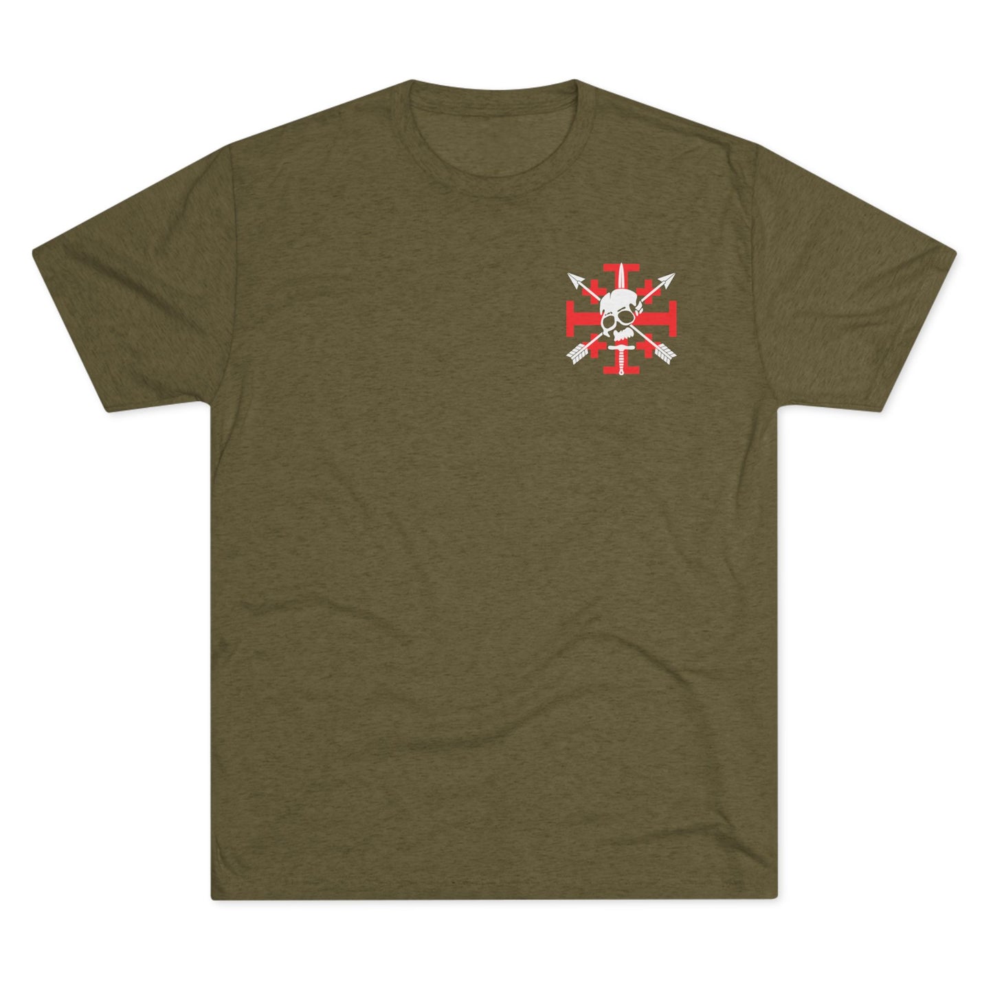 Crusaders Cross- White Logo Tri Blend