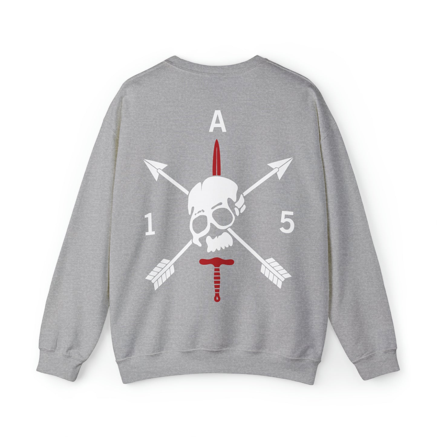 White and Red/ Front and Back- Crewneck Sweatshirt