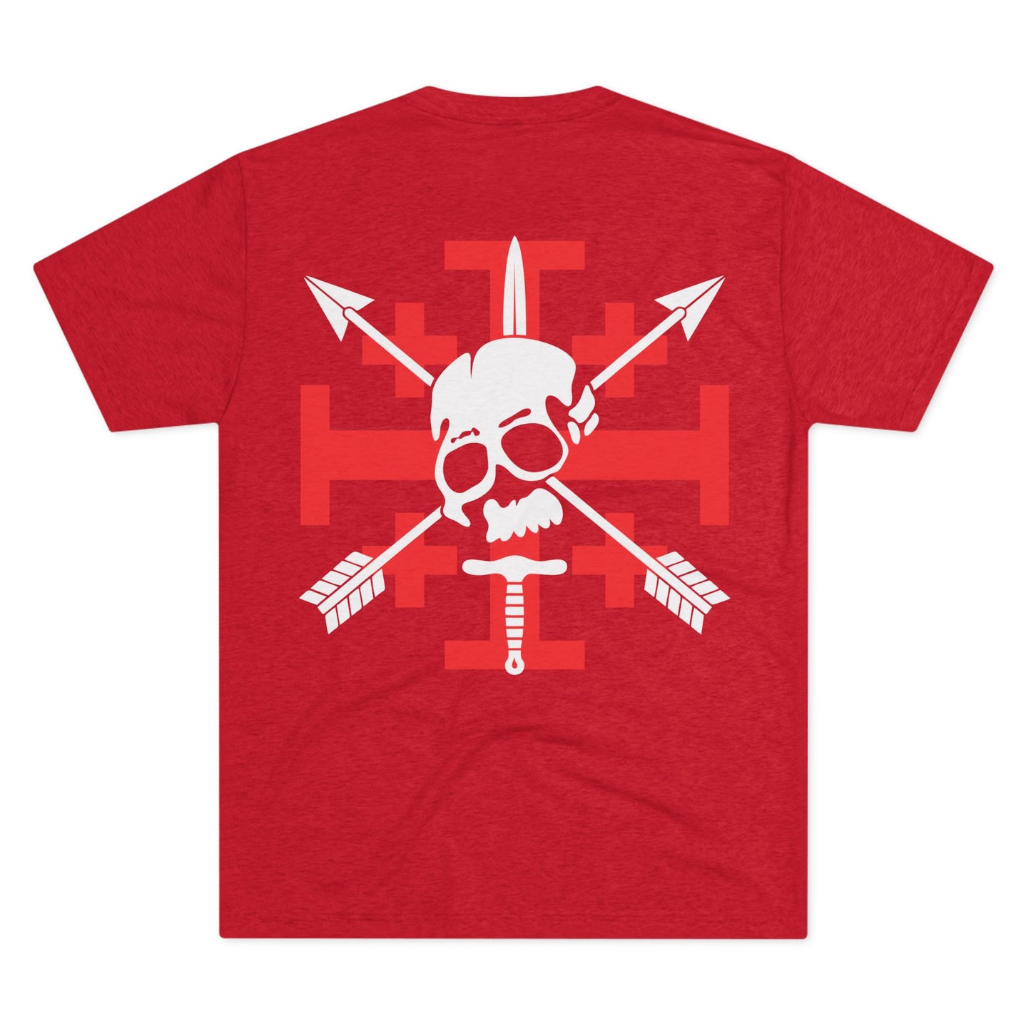 Crusaders Cross- White Logo Tri Blend