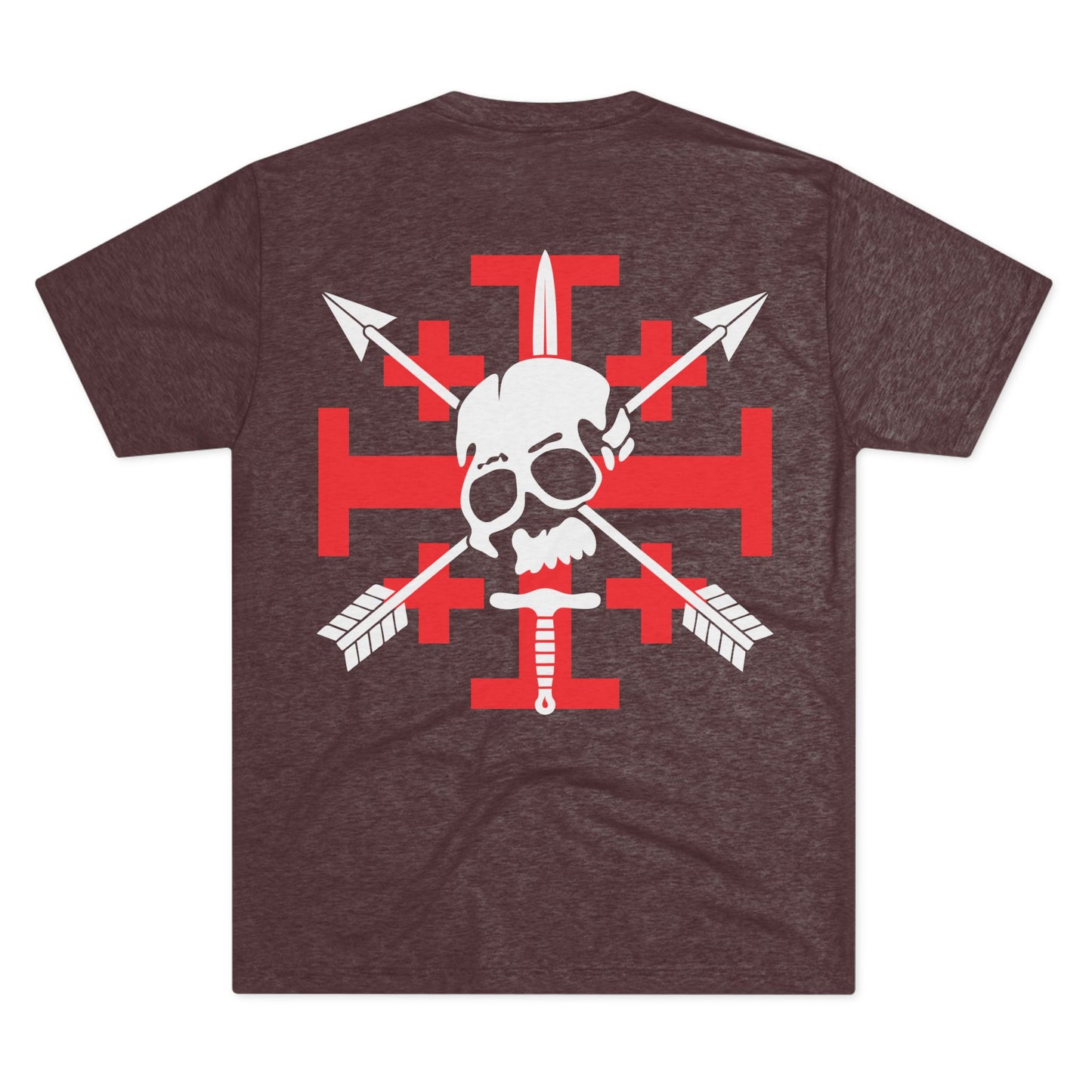 Crusaders Cross- White Logo Tri Blend