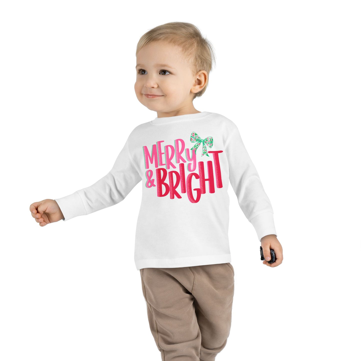 Toddler Long Sleeve Tee Merry and Bright