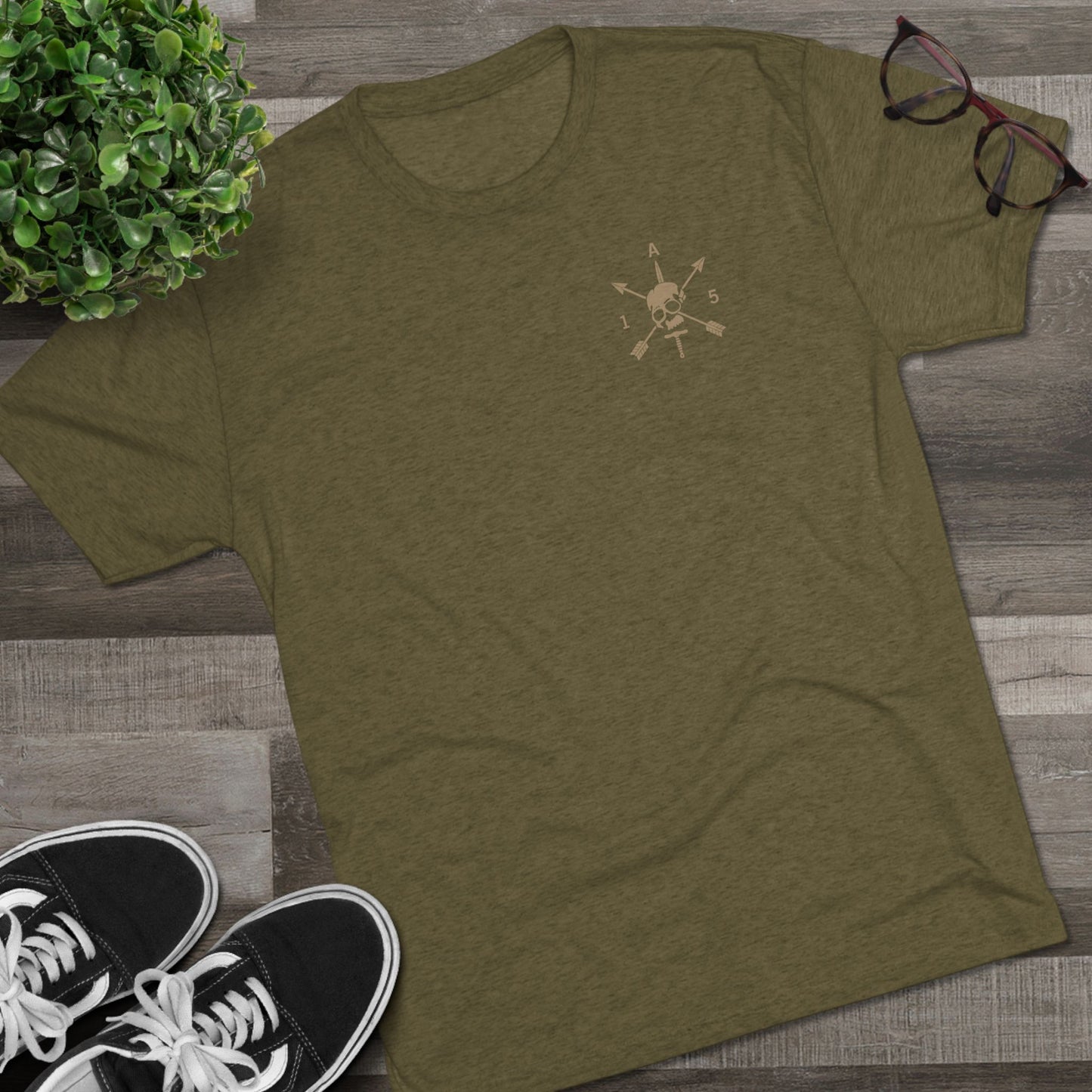 A15- Tan Logo Tshirt- Holiday 2024