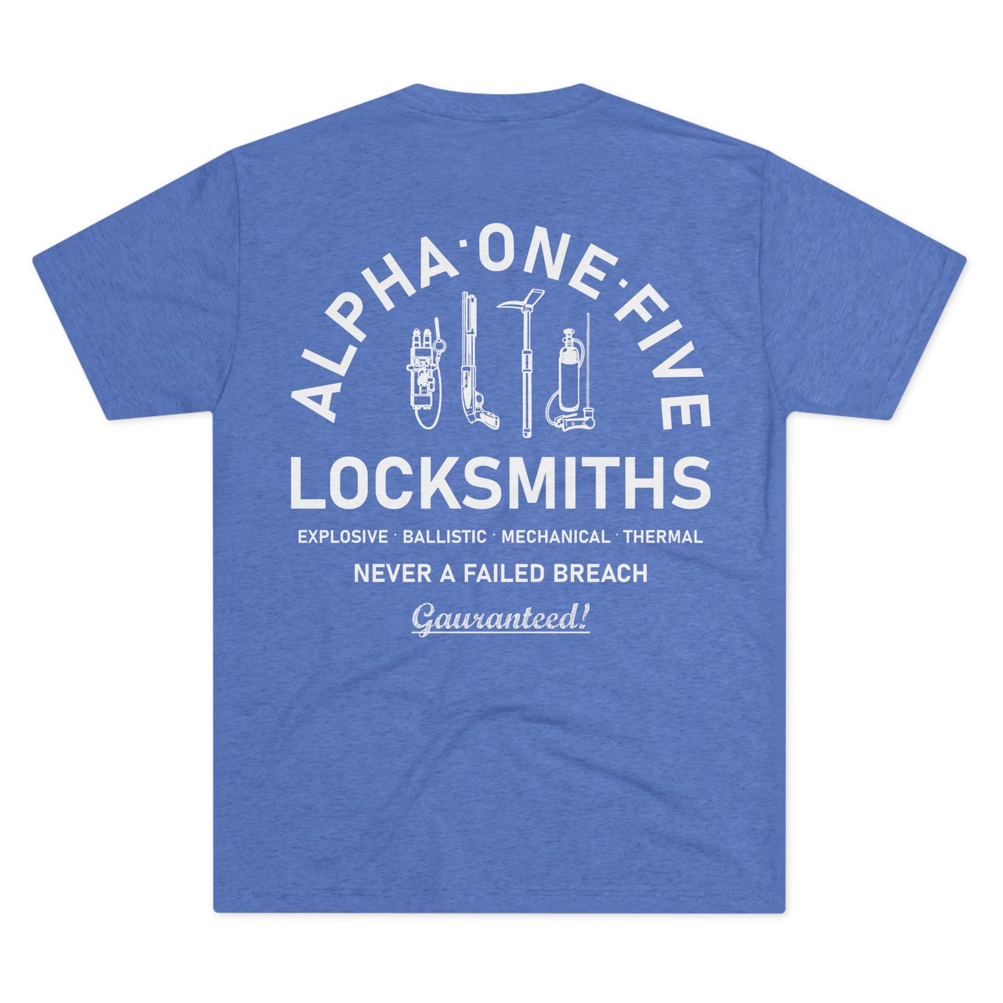 A15 Locksmith Unisex Tri-Blend Crew Tee- White