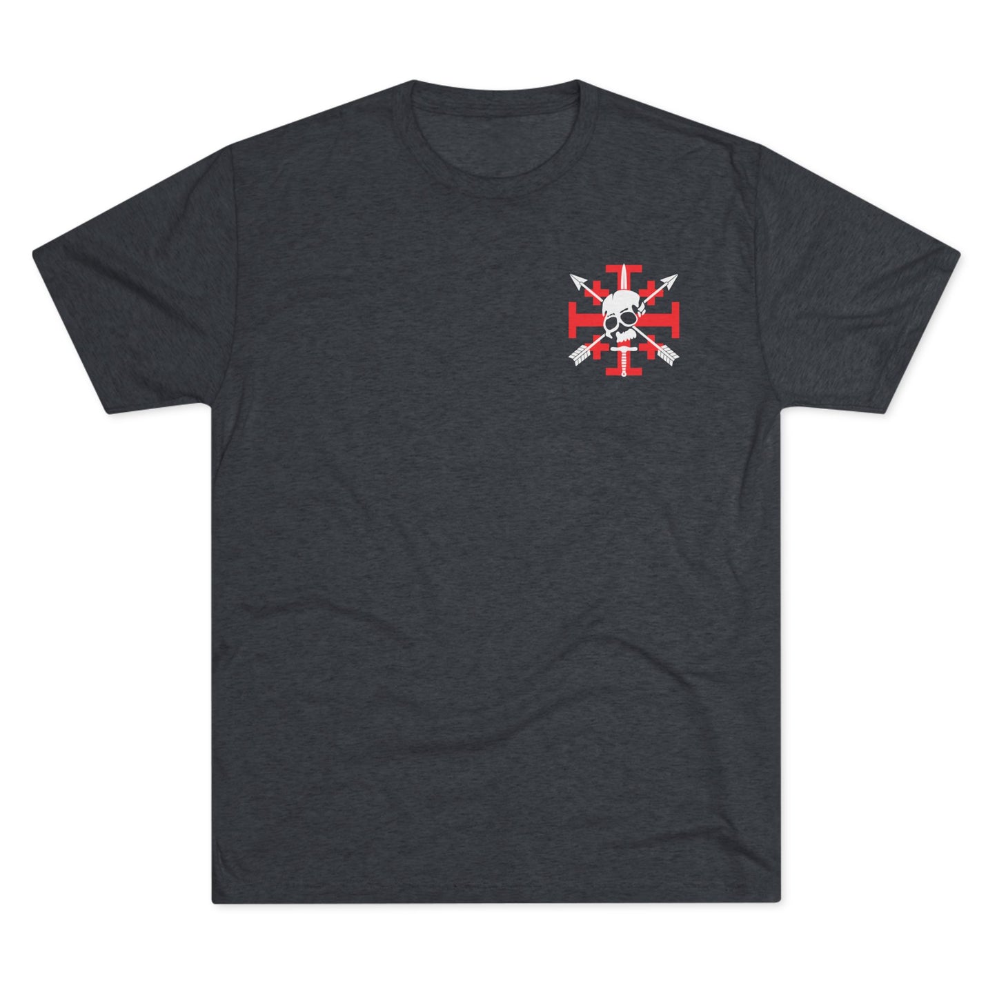 Crusaders Cross- White Logo Tri Blend