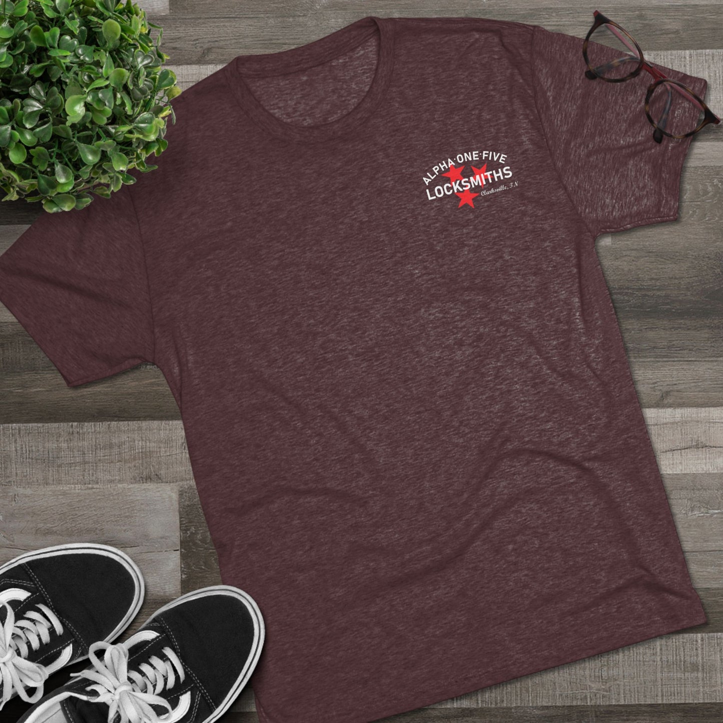 A15 Locksmith Unisex Tri-Blend Crew Tee- White