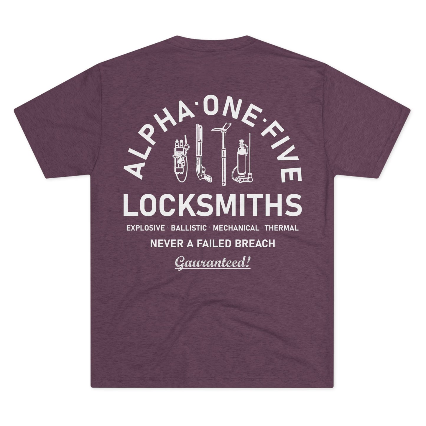 A15 Locksmith Unisex Tri-Blend Crew Tee- White