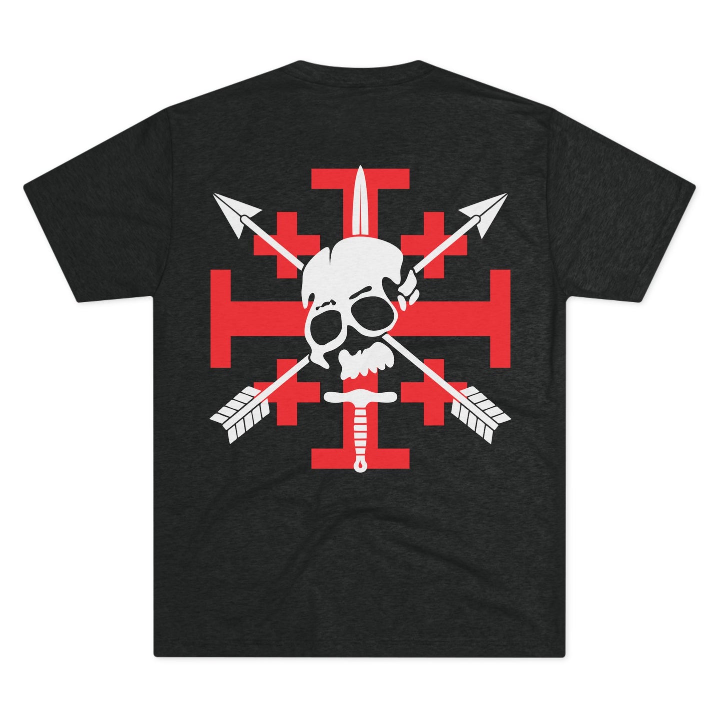 Crusaders Cross- White Logo Tri Blend