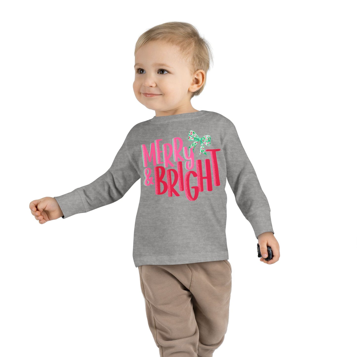 Toddler Long Sleeve Tee Merry and Bright