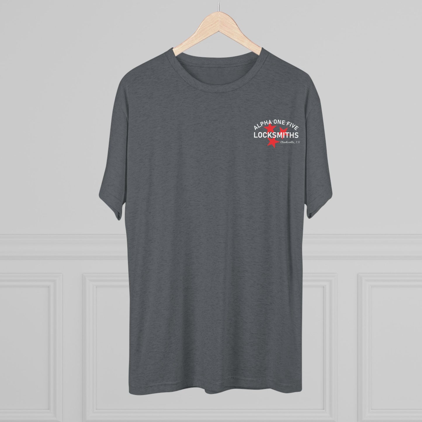 A15 Locksmith Unisex Tri-Blend Crew Tee- White