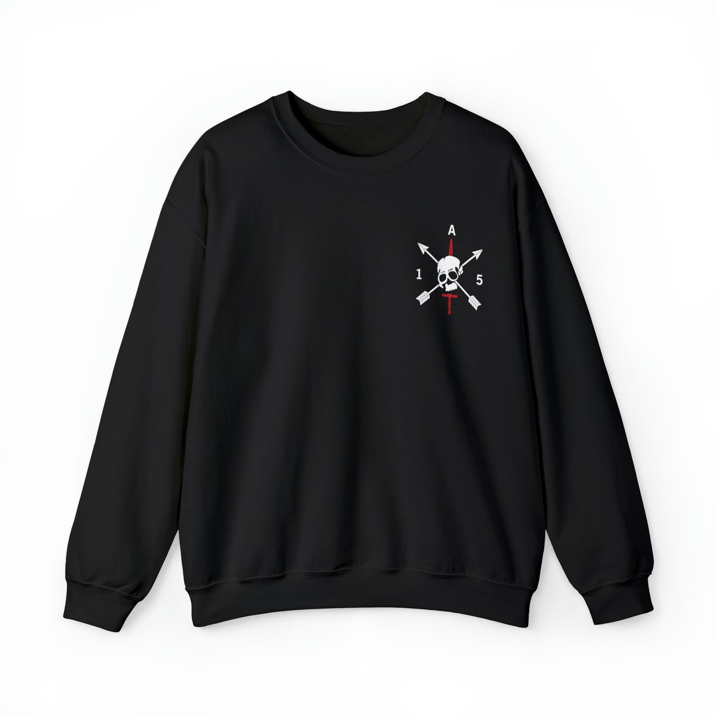 White and Red/ Front and Back- Crewneck Sweatshirt