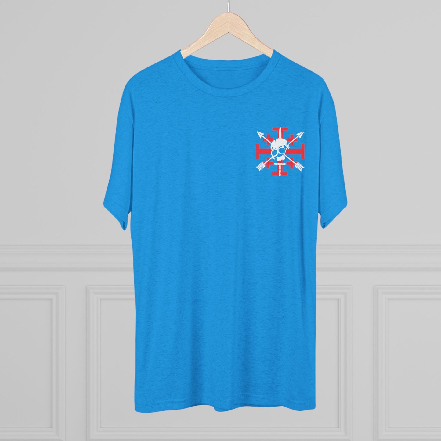 Crusaders Cross- White Logo Tri Blend