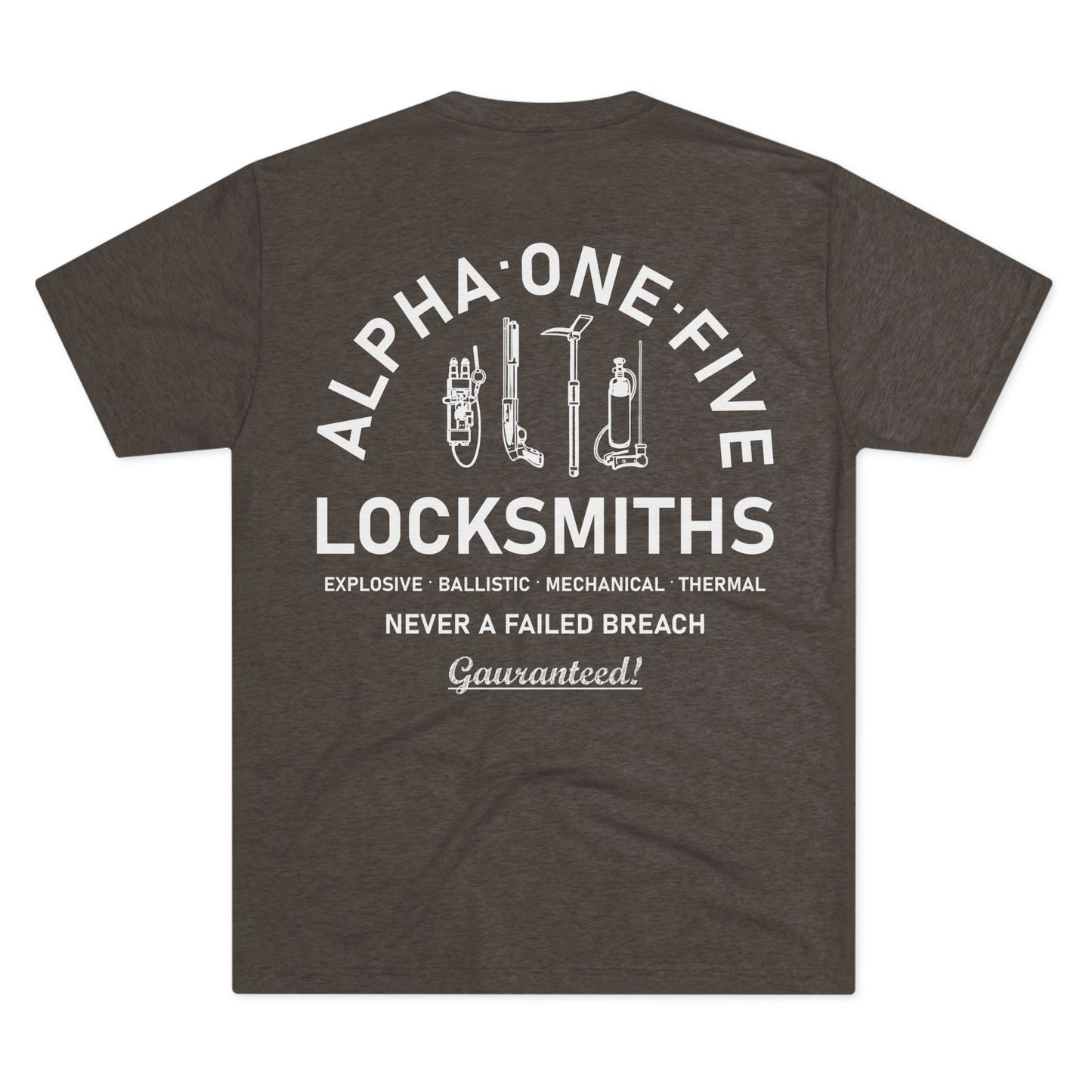 A15 Locksmith Unisex Tri-Blend Crew Tee- White