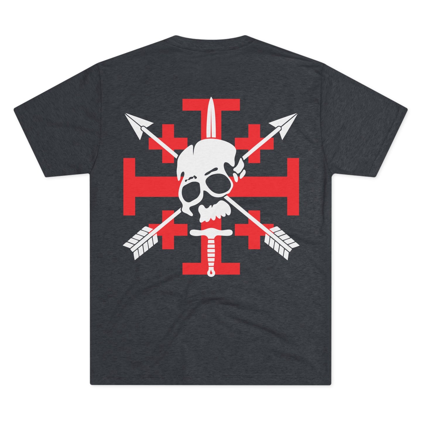 Crusaders Cross- White Logo Tri Blend